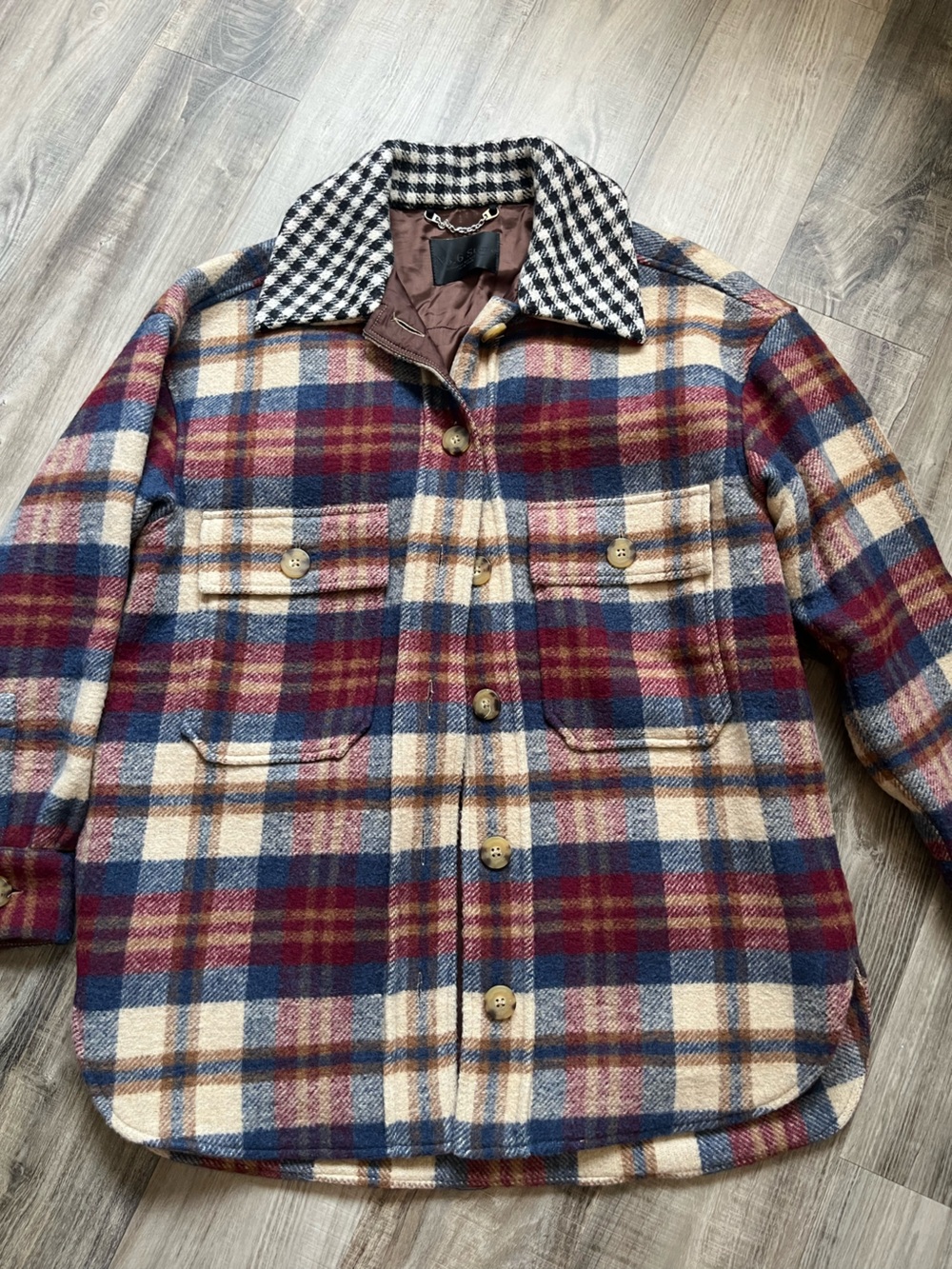 No. 6 Flannel satin lined jacket size small